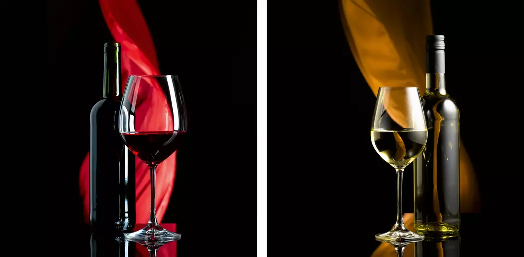 Glasbild 20 x 40 cm Wine I 2tlg.