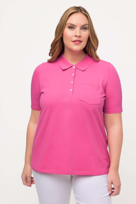 Poloshirt, Ajour-Rhomben, Polokragen, Halbarm