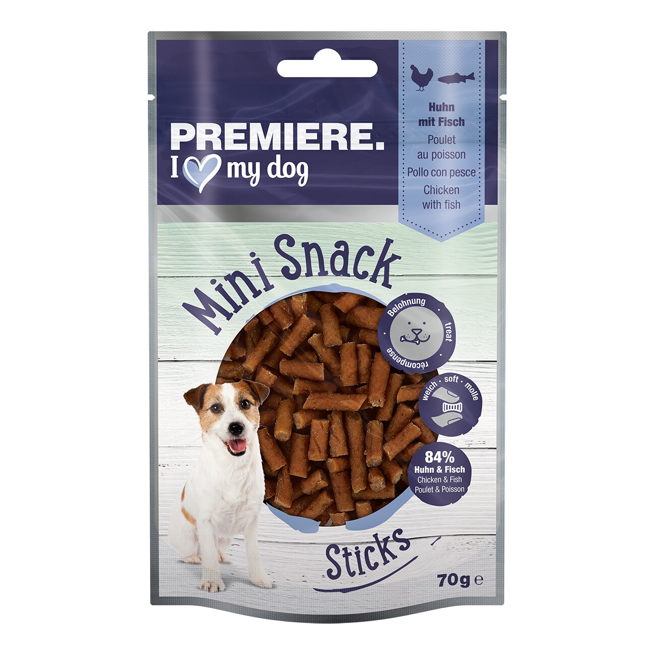 PREMIERE Mini Sticks Huhn & Fisch 6x70g