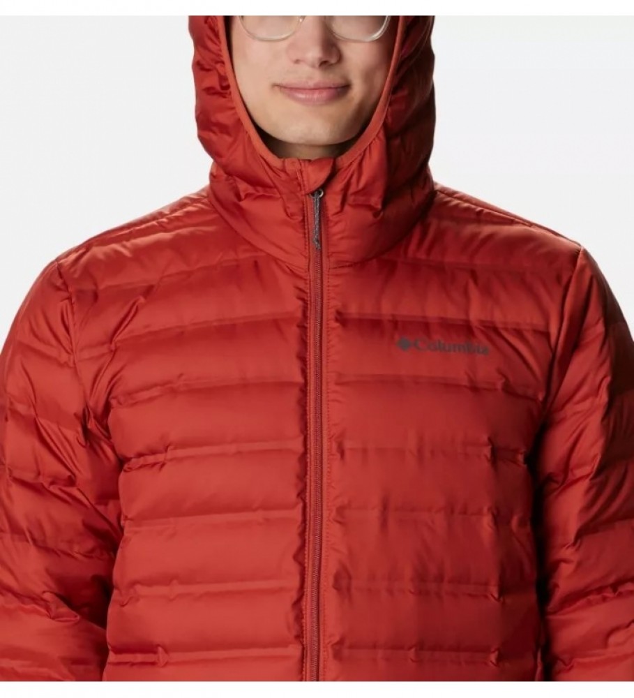 Jaqueta de plumas com capuz vermelha Columbia Lake 22