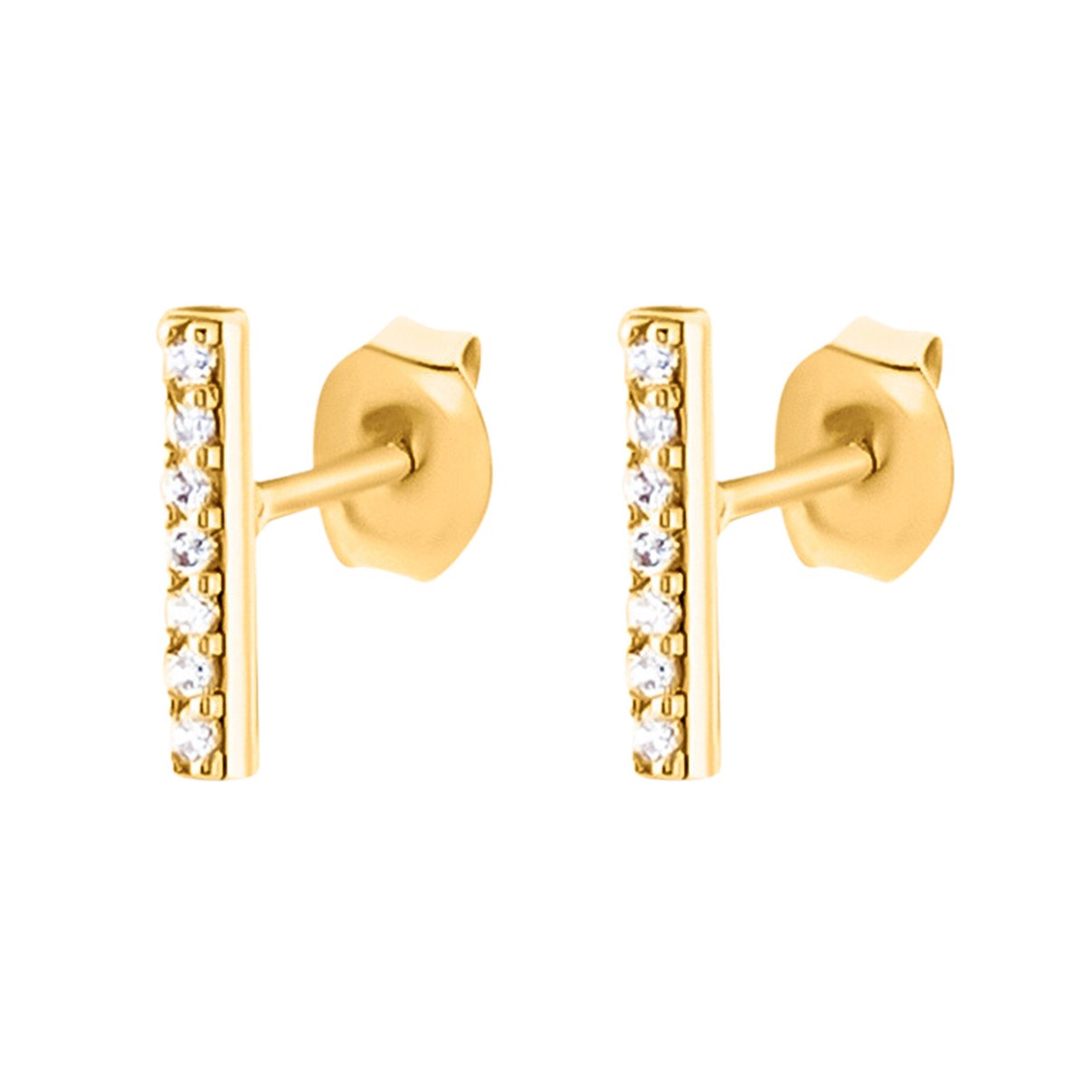 Boucles d'oreilles puces Agatha Barshine dorées