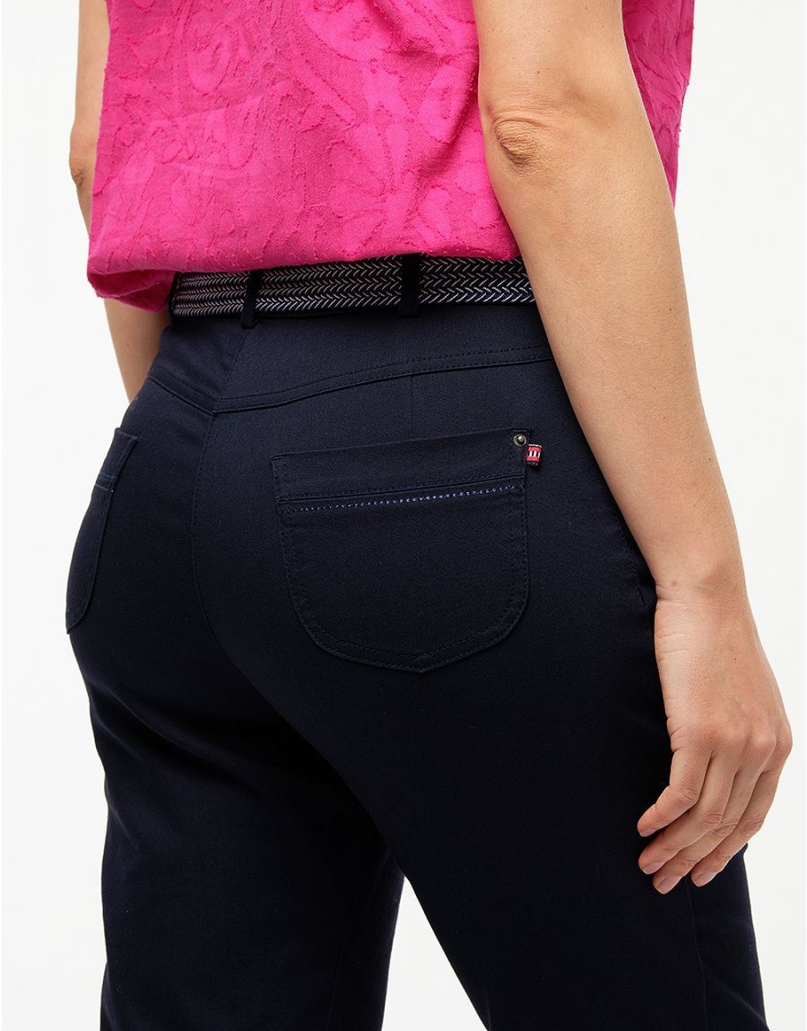 Jean 7/8 bleu foncé coton
