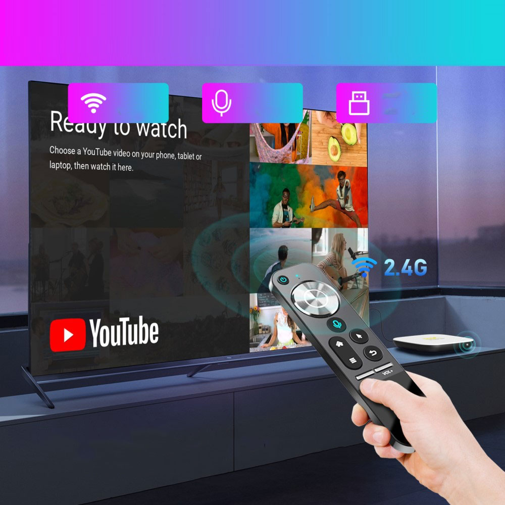 4GB RAM 8K@60fps Android 13.0 Smart TV Box Internet WiFi Streaming (2.4/5GHz) HDMI 64GB ROM Media Player mit Fernbedienung - Weiss