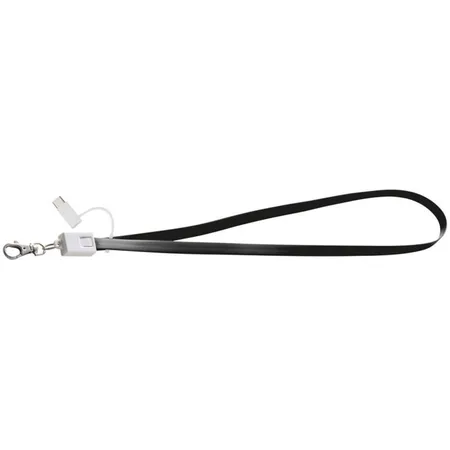 Macma Ladekabel mit 4 verschiedene Anschlüssen, ideal zum Umhängen, schwarz