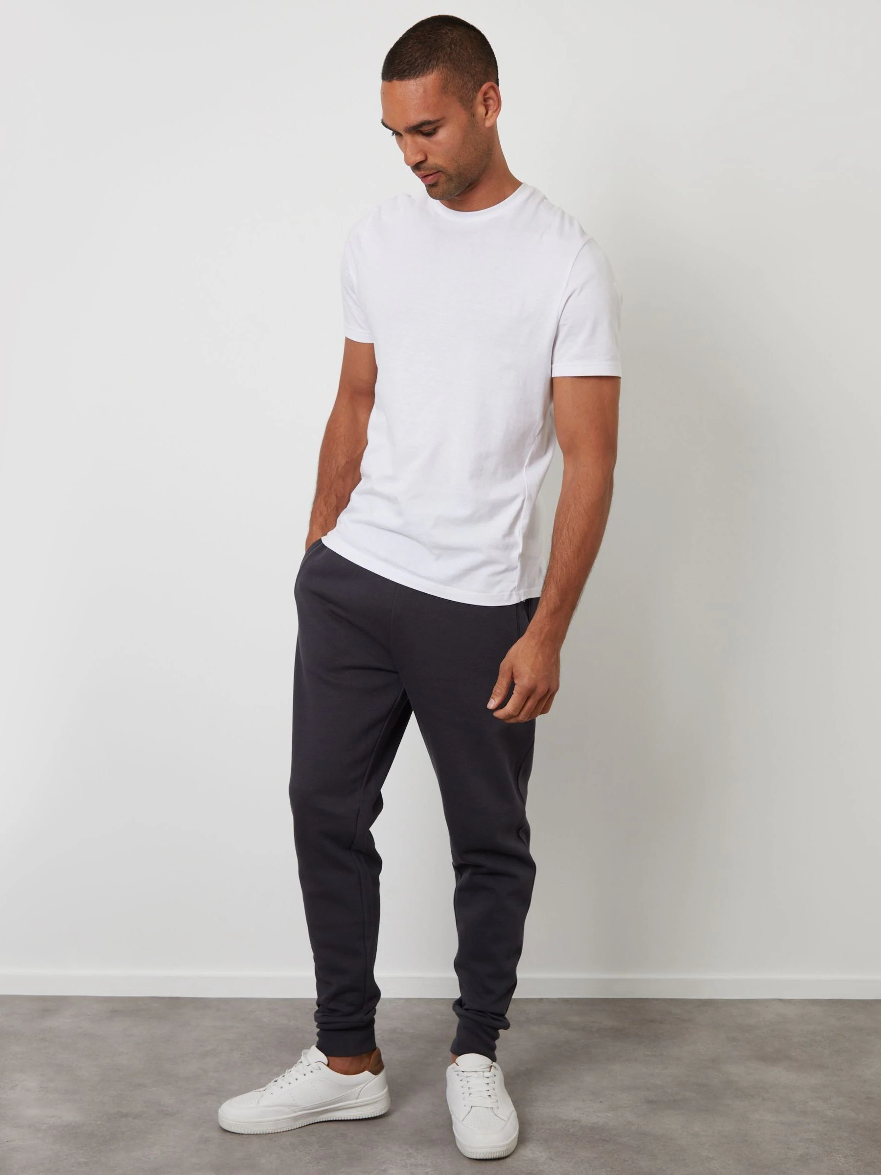 Asgrijs - Threadbare - Katoenen Blend joggingbroek