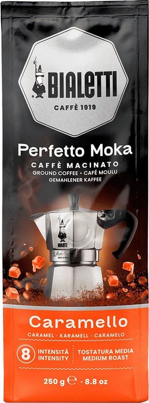 Bialetti Perfetto Moka Caramello - gemalen koffie - 250 gram