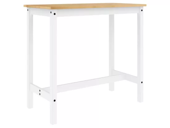 Ensemble de bar 3 pcs Blanc Bois de pin massif