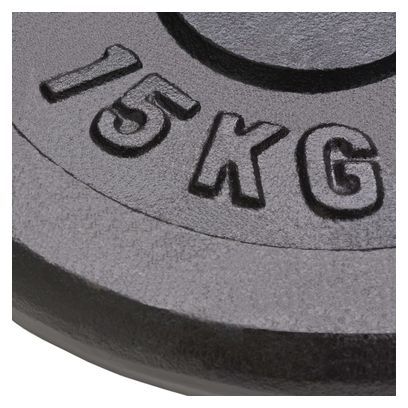 Plaque de poids 2 pièces 2 x 15 kg fonte haltères fitness musculation 02_0000759