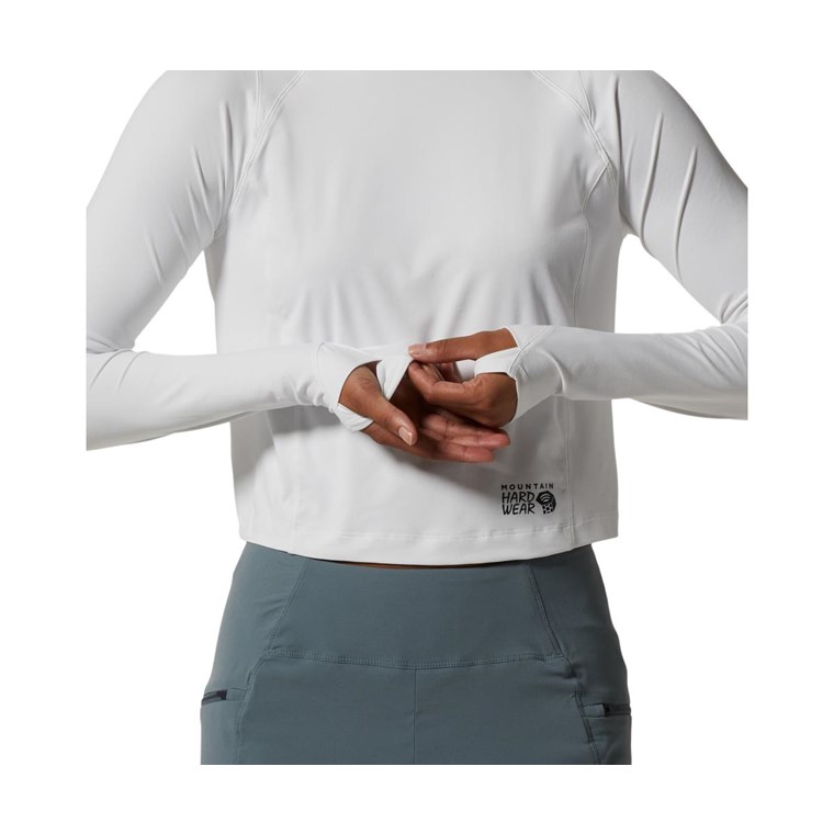 Mountain Hardwear Crater Lake LS Crop Shirt Women Fogbank