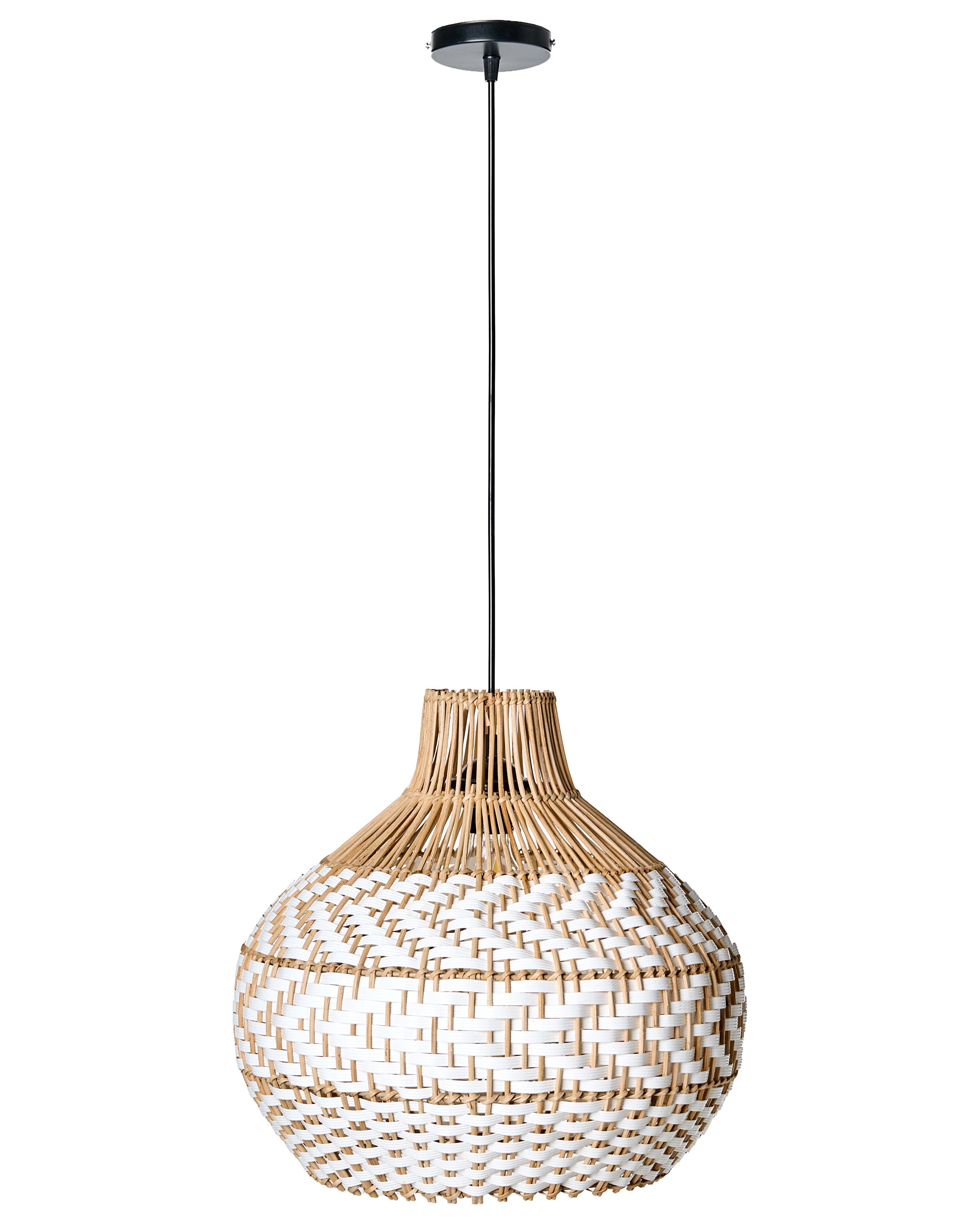 Hanglamp YAUCO Rotan Wit