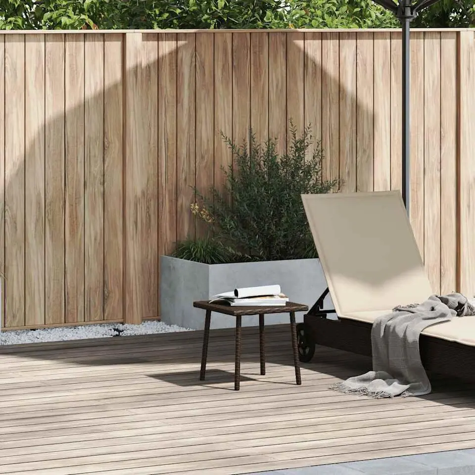 vidaXL - Tuin Salontafel - Bruin - Poly rattan - 40 x 40 x 37 cm