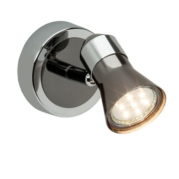 Brilliant wandspot Jupp LED GU10 3W chroom/zwart