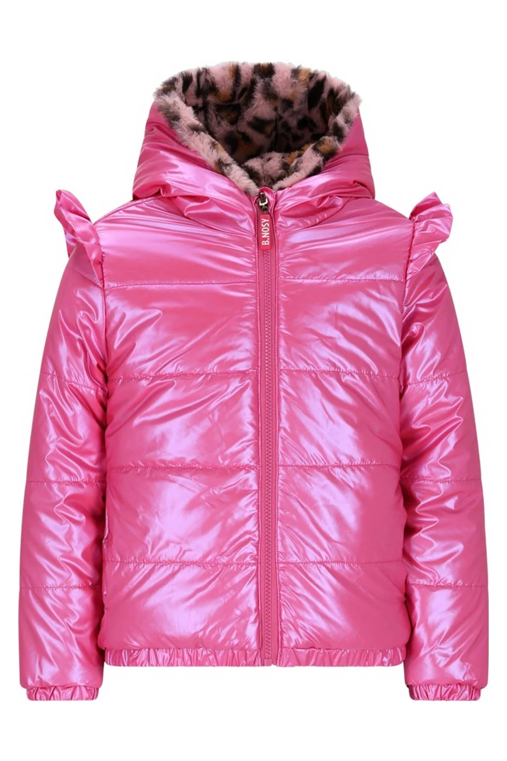 B.Nosy reversible imitatiebont jas roze