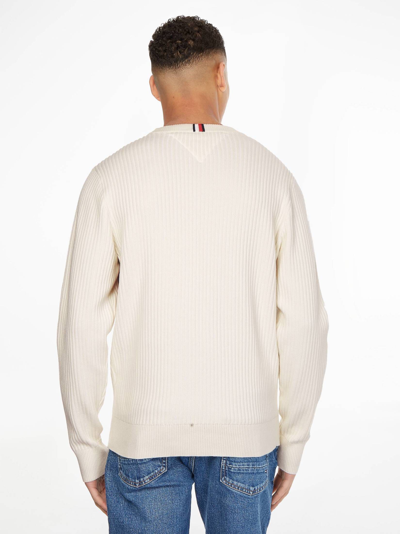 Tommy Hilfiger| Herren Pullover HILFIGER STRUCTURE FLAG CREW