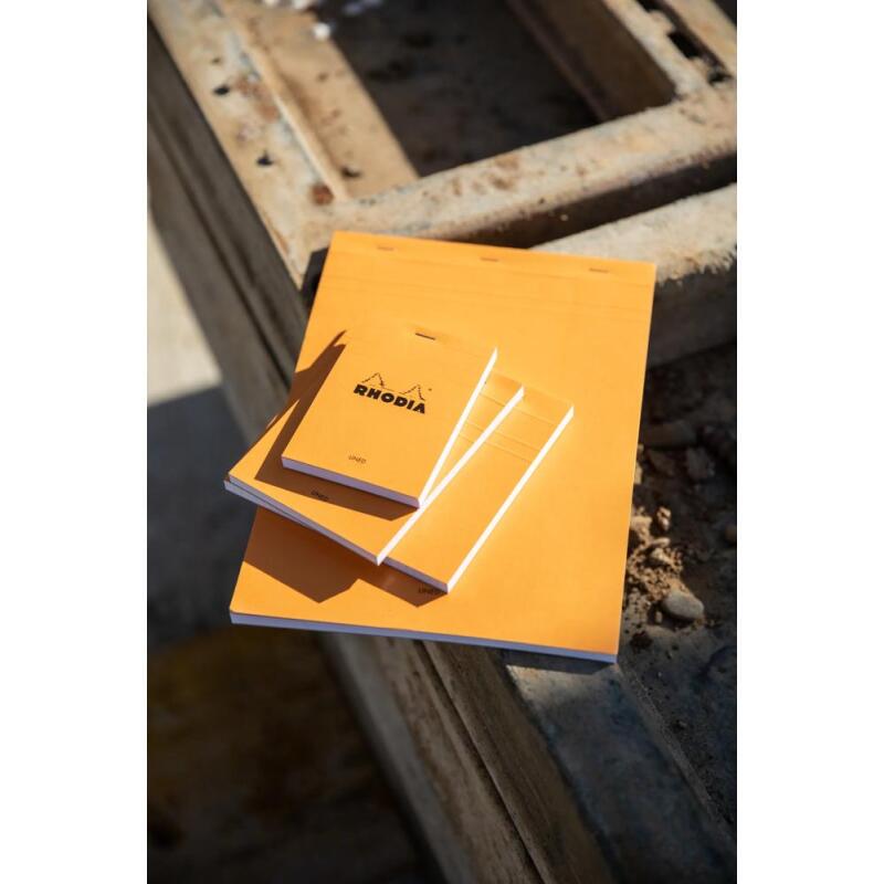 Bloc agrafé N°13 A6 80 feuilles lignées 80 g - Orange