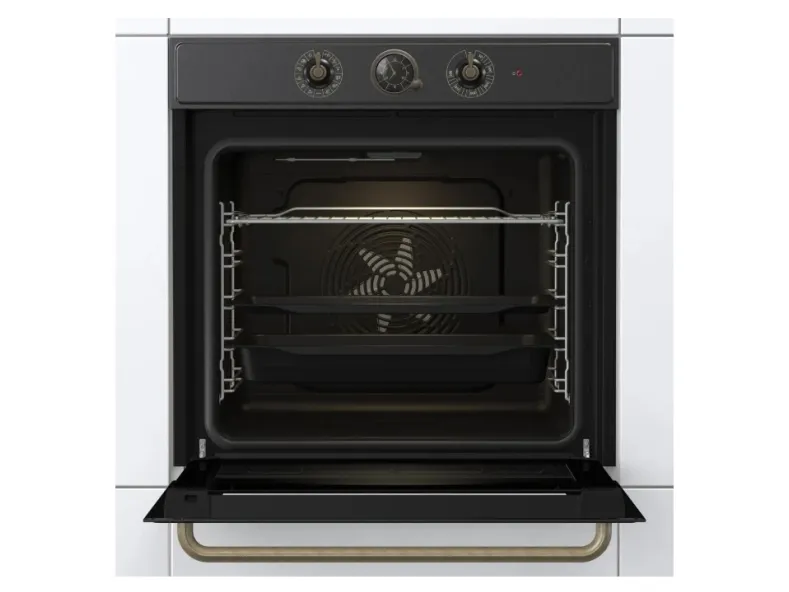 Gorenje Classic BOS67371CLB - Ovn - til indbygning - niche - bredde: 56 cm - dybde: 55 cm - højde: 59 cm - med selv-rengøring - Klasse A - mat sort