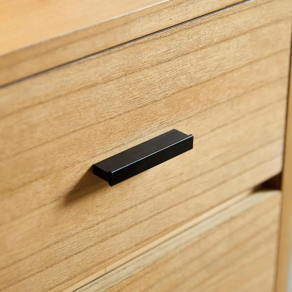 Ladenkast Scandinavische Slaapkamer Hout Metaal 3 Laden Opbergen