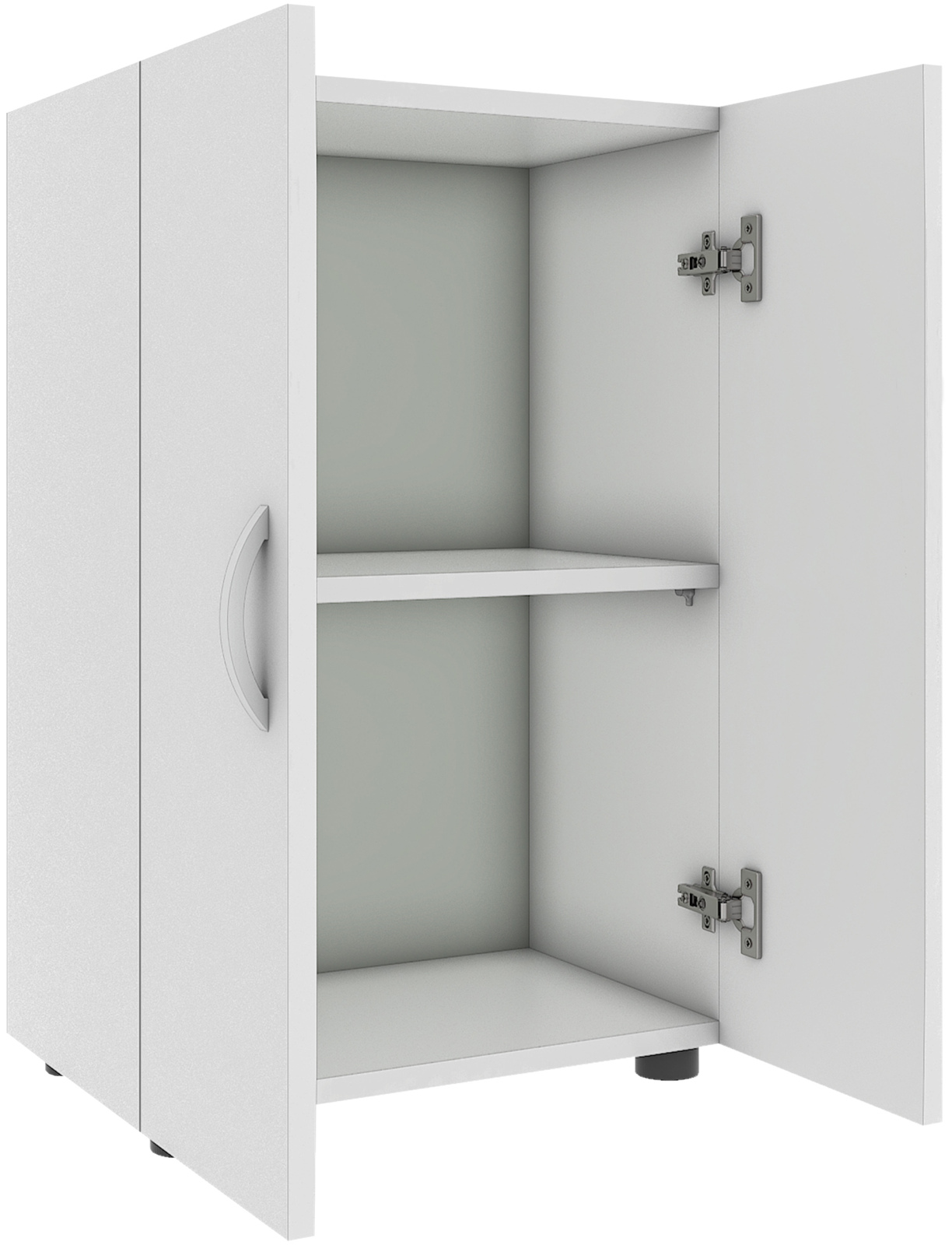 Büroschrank ULAS - weiß - 2 Fächer - 49 cm