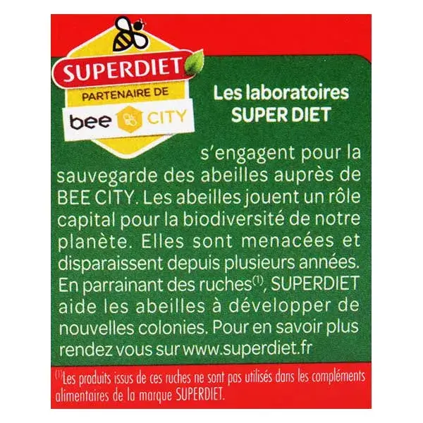 Superdiet Ginseng Bio Gelée Royale & Acérola 20 ampoules