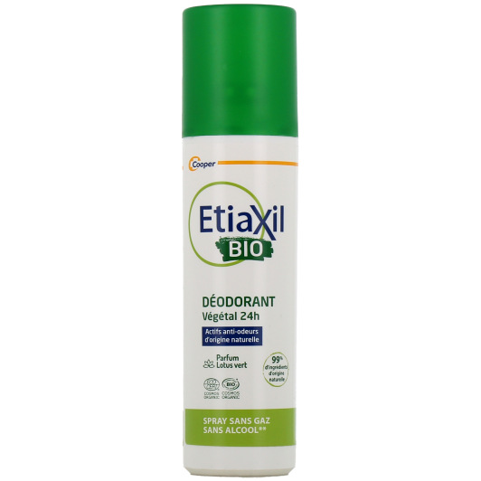 Etiaxil Bio Déodorant végétal 24h spray - Sans aluminium, anti odeur