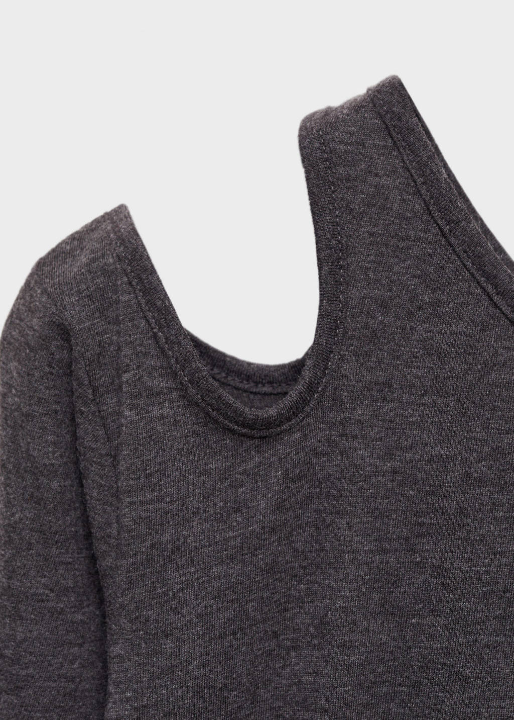 MANGO TEEN one shoulder top donkergrijs