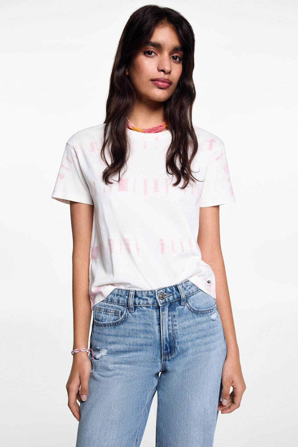 MANGO TEEN straight leg jeans changeant blauw