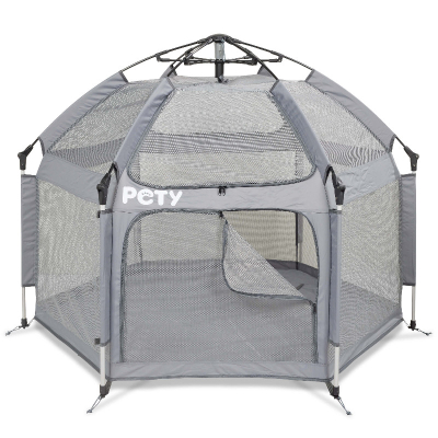 PETY Laufstall Set mit Bodenmatte und Dach