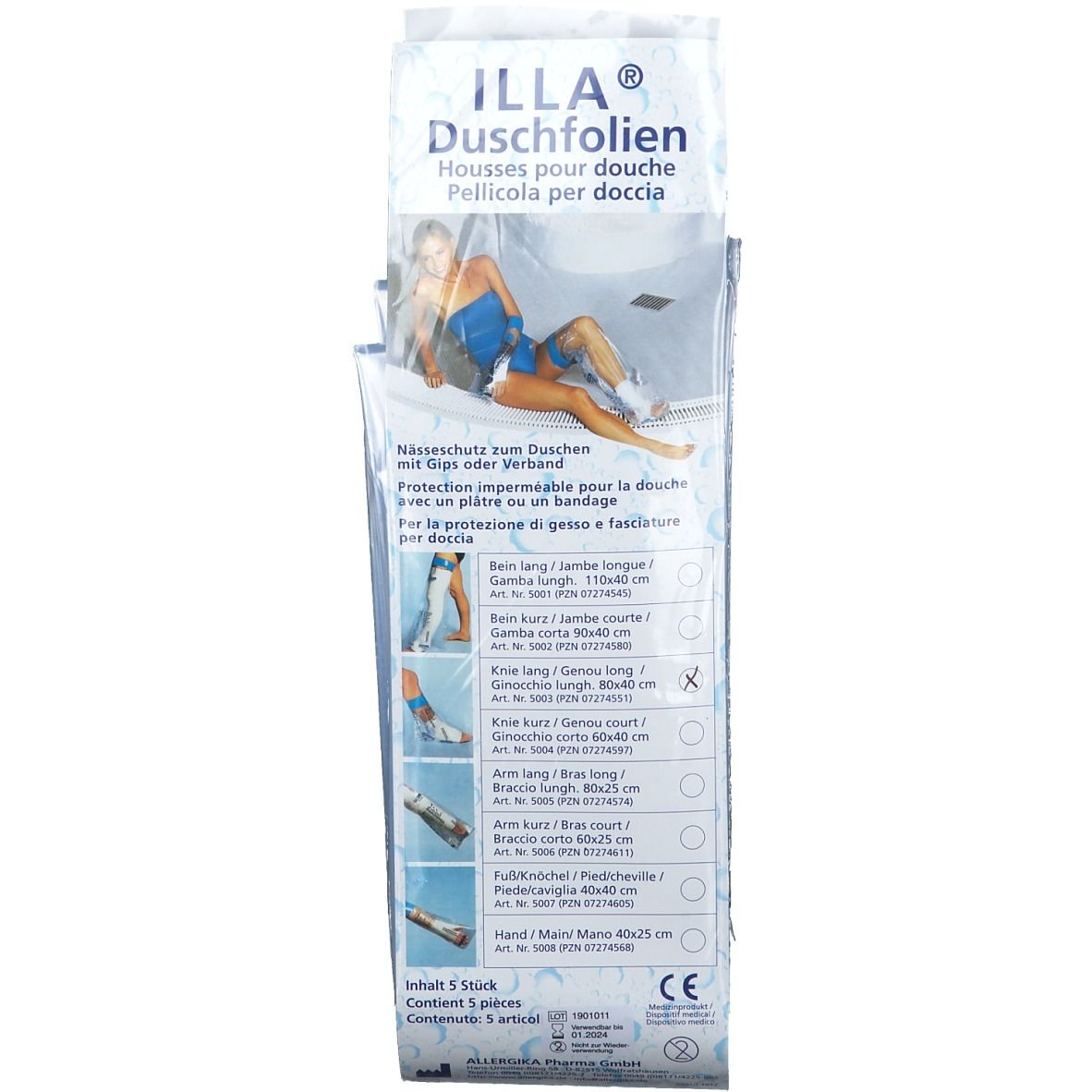 ILLA® Duschfolien Knie lang - 80cm