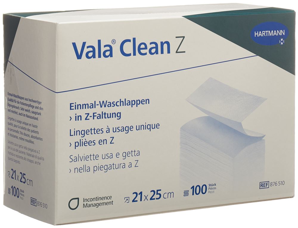 VALACLEAN Z Einmal Waschlappen<br>100 Stück, 20x25cm