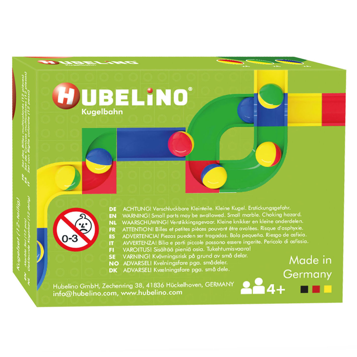 Hubelino Knikkers Twee Kleuren, 12st.