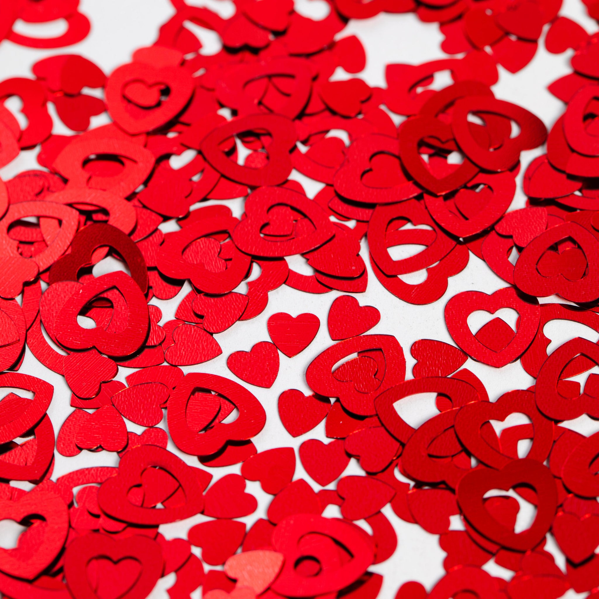 Tafelconfetti Open Hartjes Rood