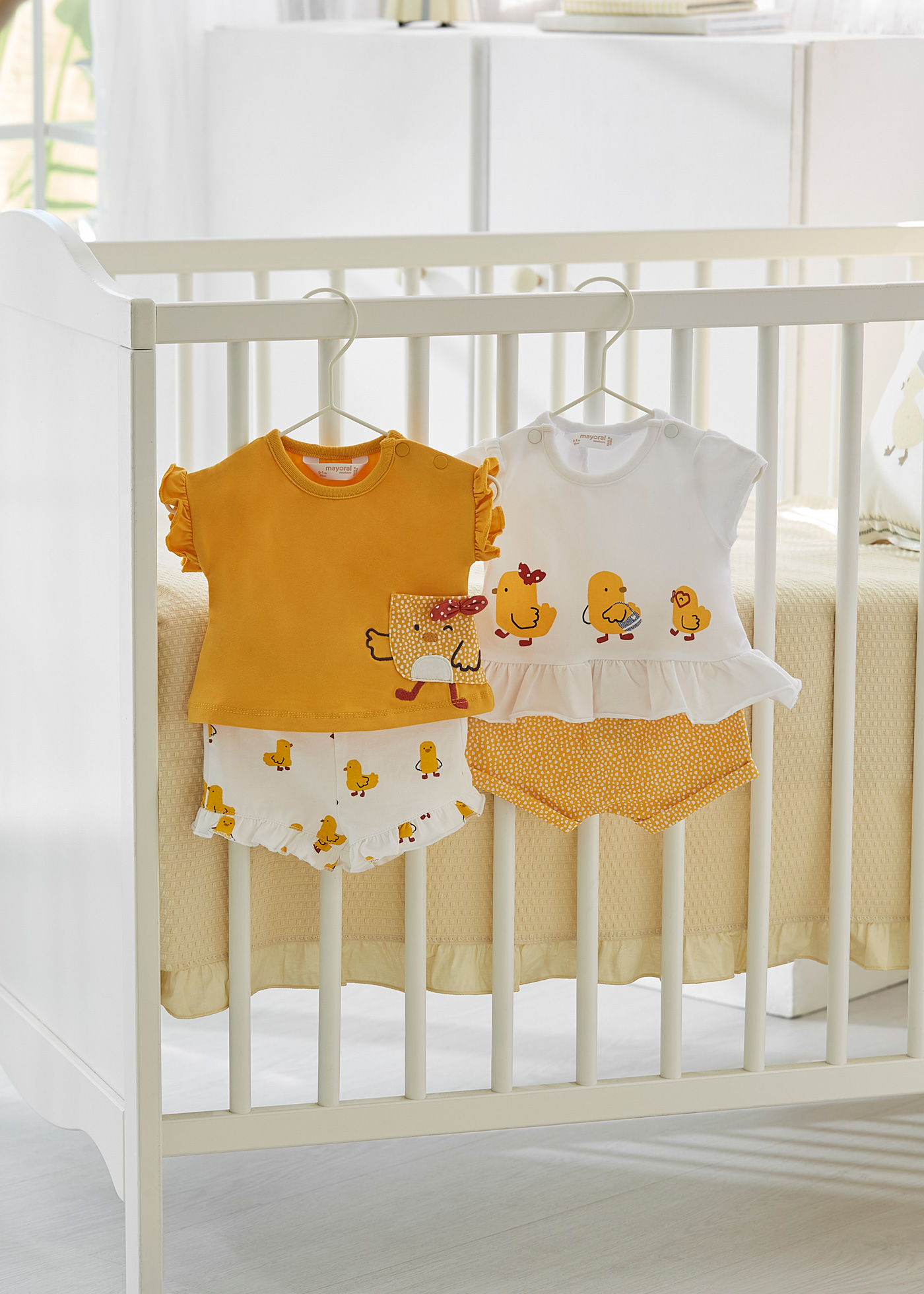 Conjunto Better Cotton para recém-nascido com 4 peças, rosa sorvete.