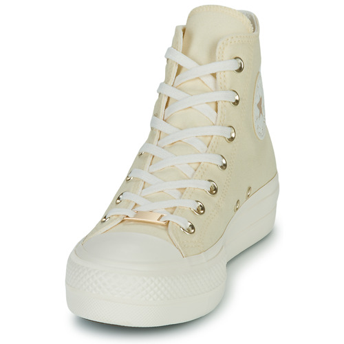 Converse - CHUCK TAYLOR ALL STAR LIFT HI - Beige / Blanc