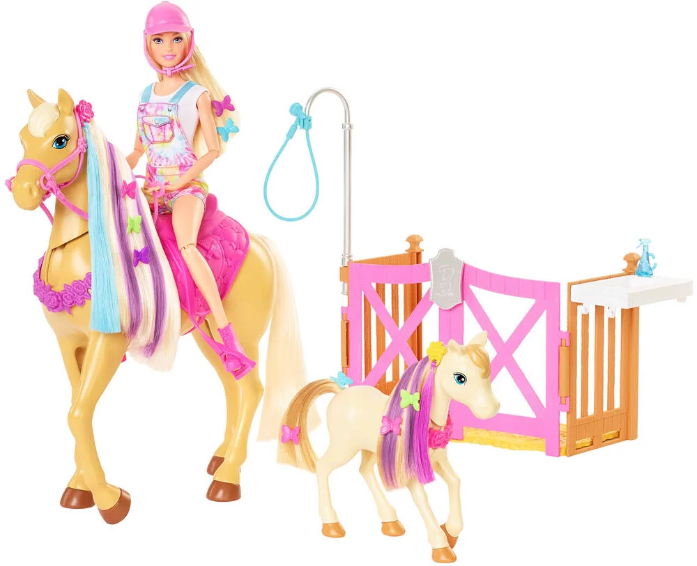 BARBIE COFFRET TOILETTAGE DES CHEVAUX
