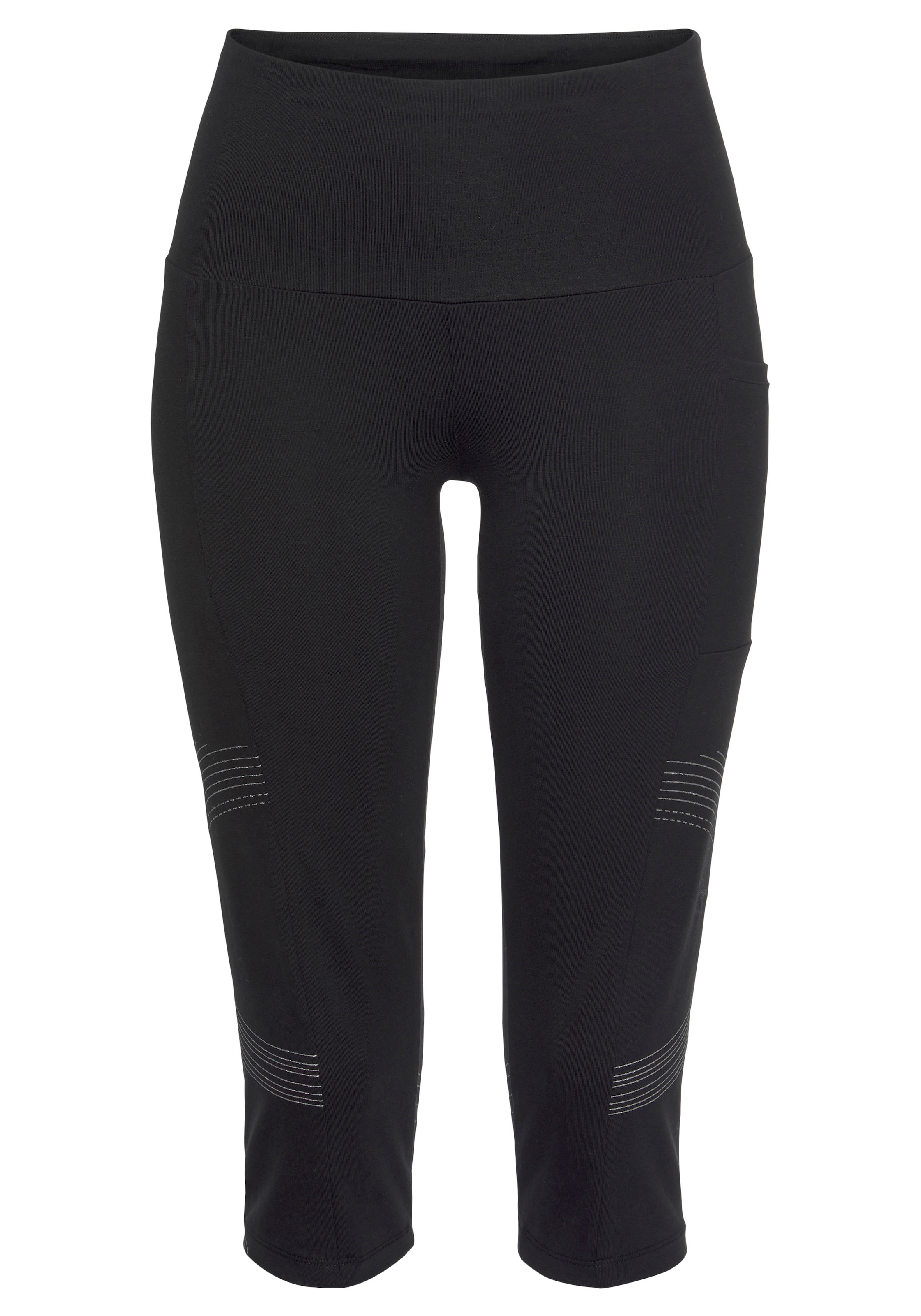 LASCANA ACTIVE Caprileggings  mit optischen Reflektortprint und Handytasche