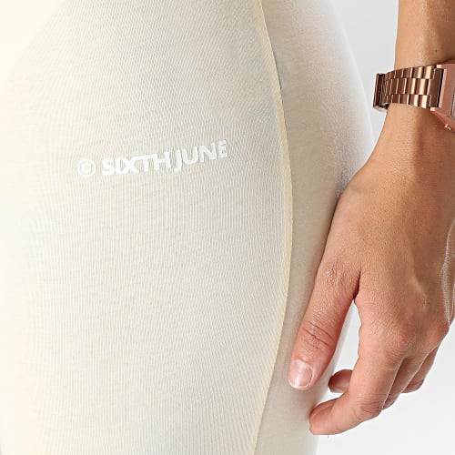 Short Cycliste Femme W33034KST Jaune Lilas
