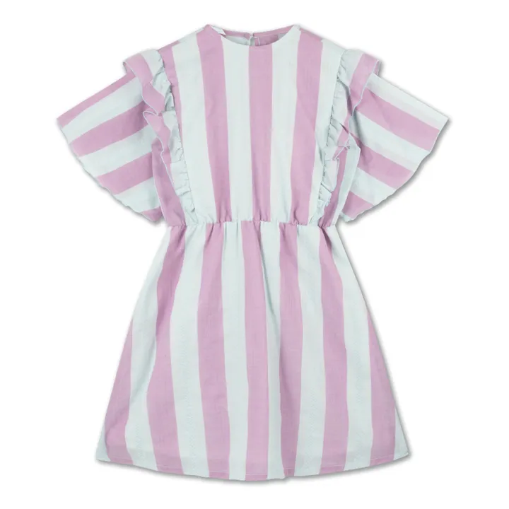 Repose AMS Robe Volant Rayure | Bleu ciel
