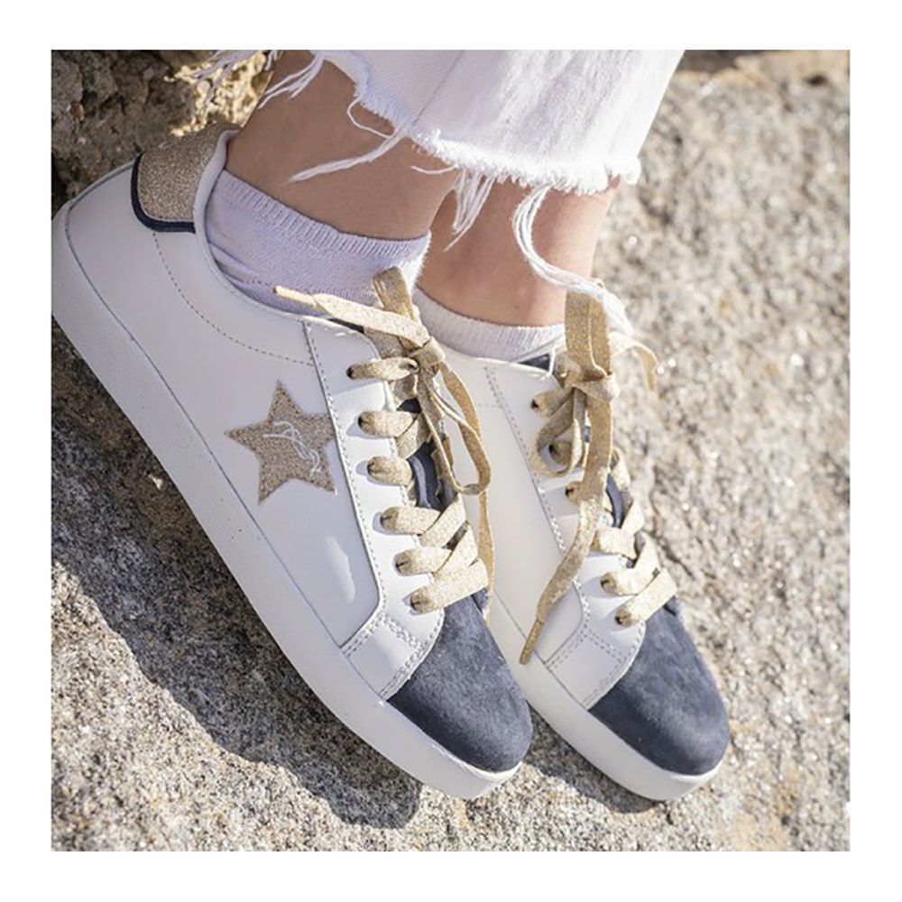 Pénélope NEPTUNE - Sneakers Femme blanc/mar