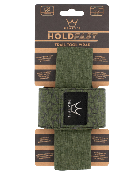 Peatys Holdfast Trail Tool Wrap Moss Green