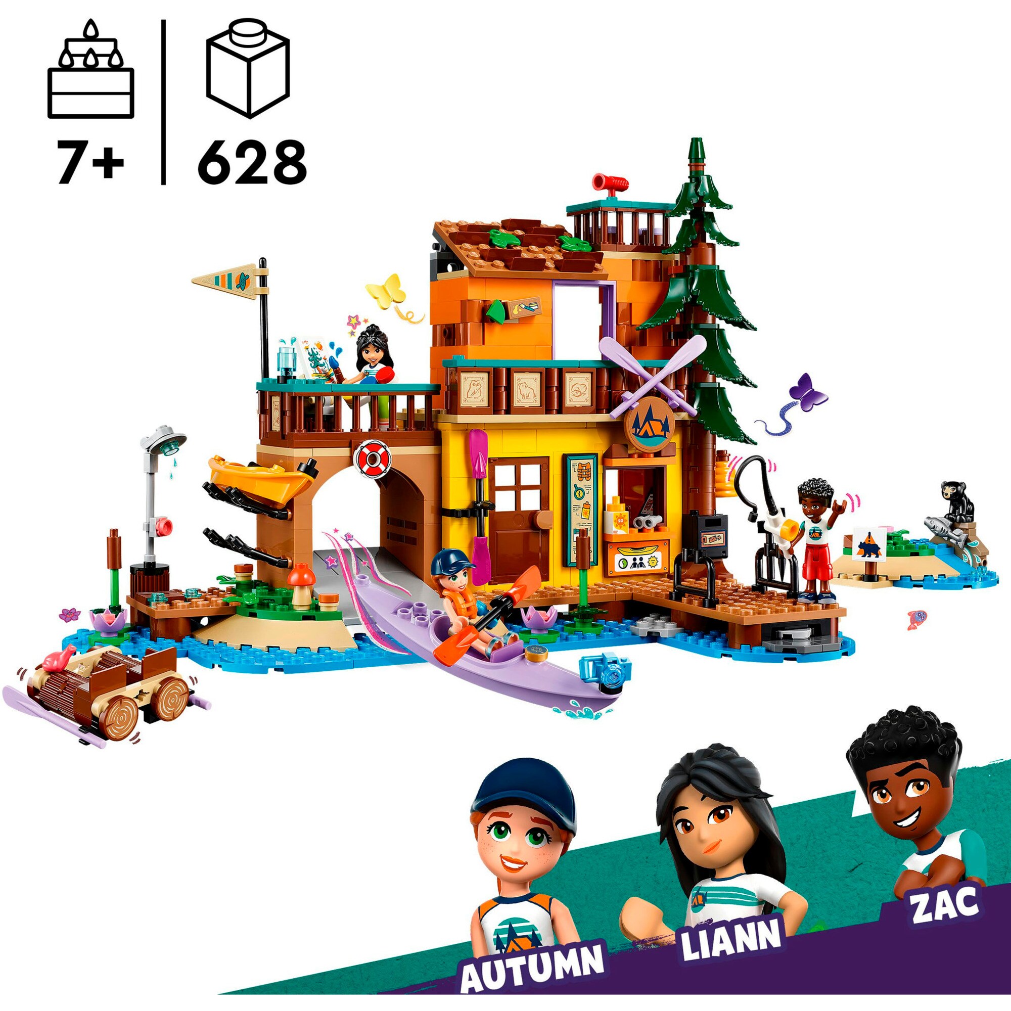 LEGO Konstruktionsspielzeug Friends Abenteuercamp mit Kayak