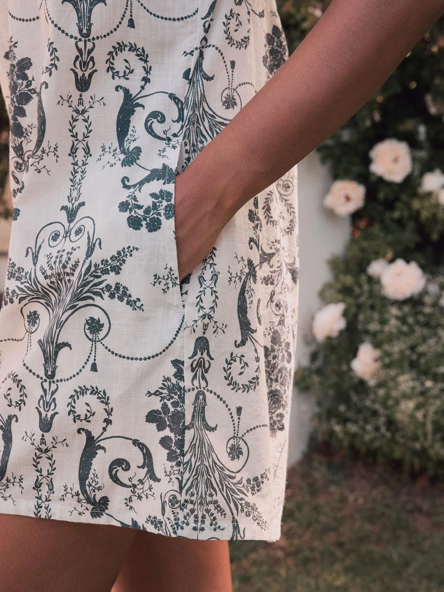 Laura Ashley 100% katoenen strandrompertje met geschulpte rand