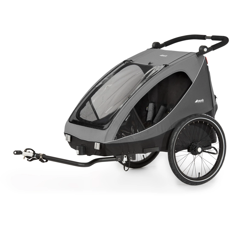 hauck 2in1 Fahrradanhänger und Buggy Dryk Duo Grau