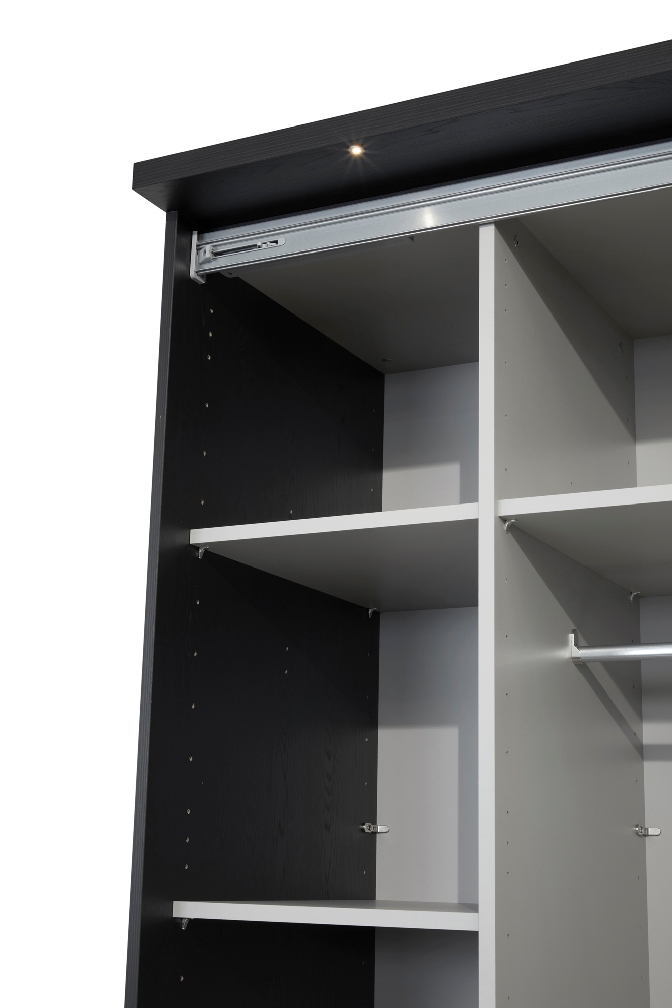 Kledingkast Nox 245 x 221 x 63 cm - Zwart