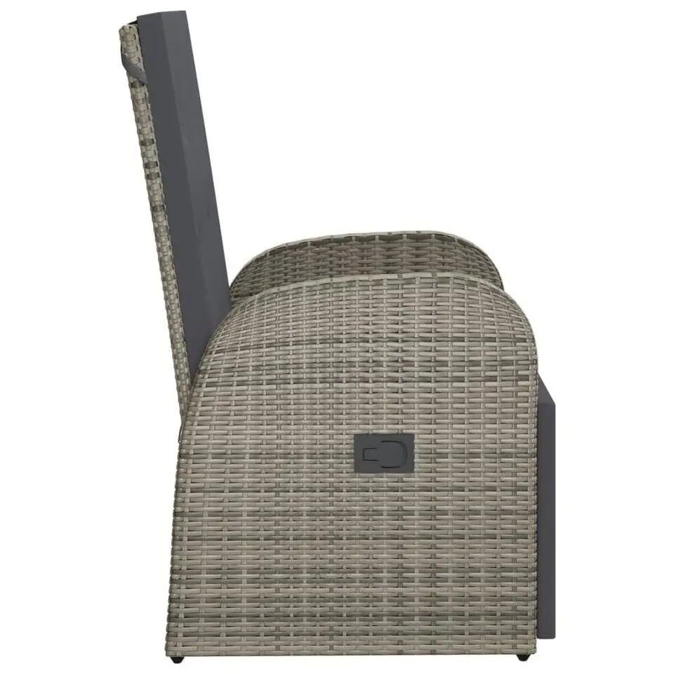 vidaXL - Zitstoel - Grijs - Poly rattan