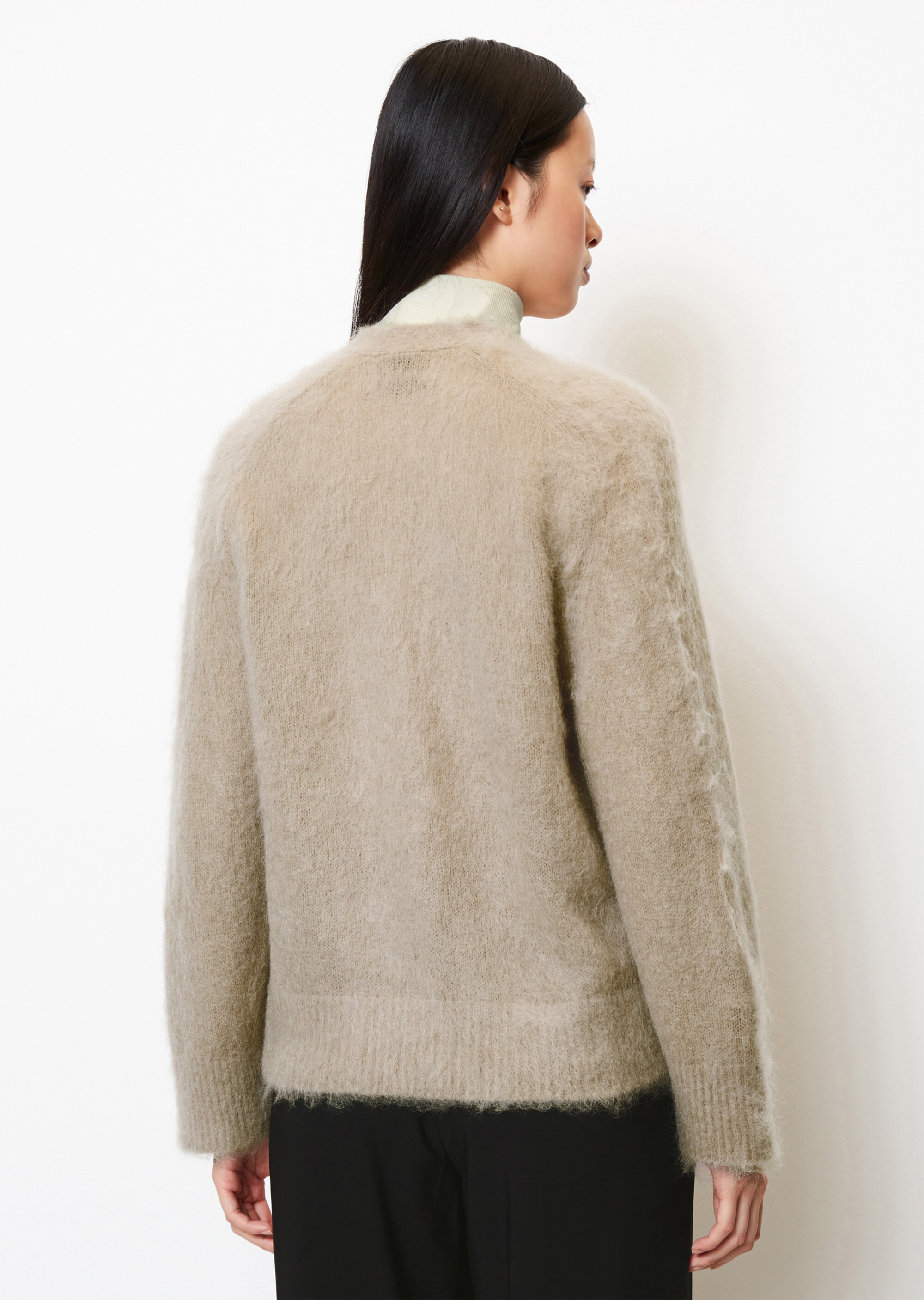 Kuscheliger Flausch-Cardigan oversized aus Mohair-Wolle-Mix
