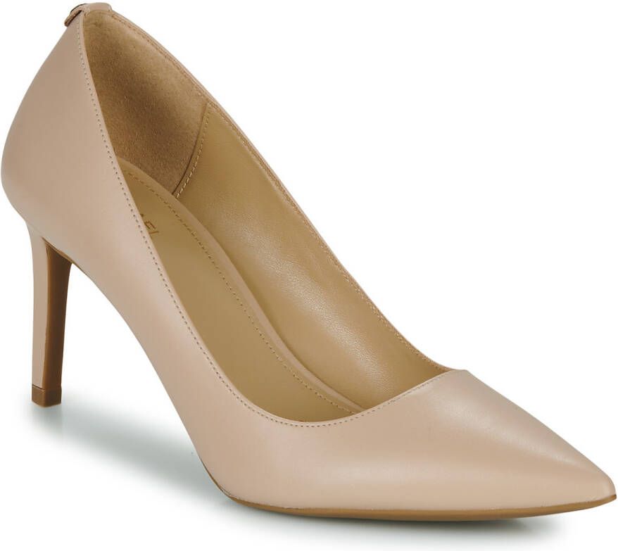 Michael Kors Alina Leren Décolleté in Blush Kleur Beige Dames