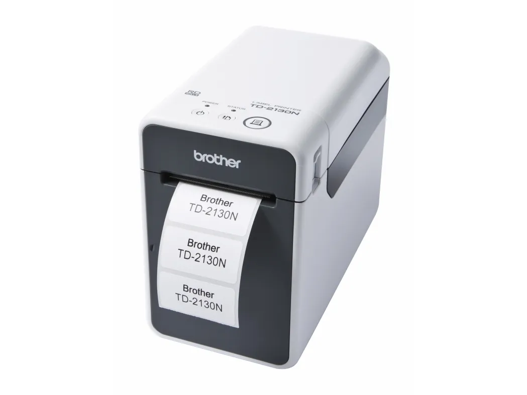 Brother TD-2130N - Etiketprinter - direkte termisk - Rulle (6,3 cm) - 300 dpi - op til 152.4 mm/sek. - USB 2.0, LAN, seriel, USB vært - skærer