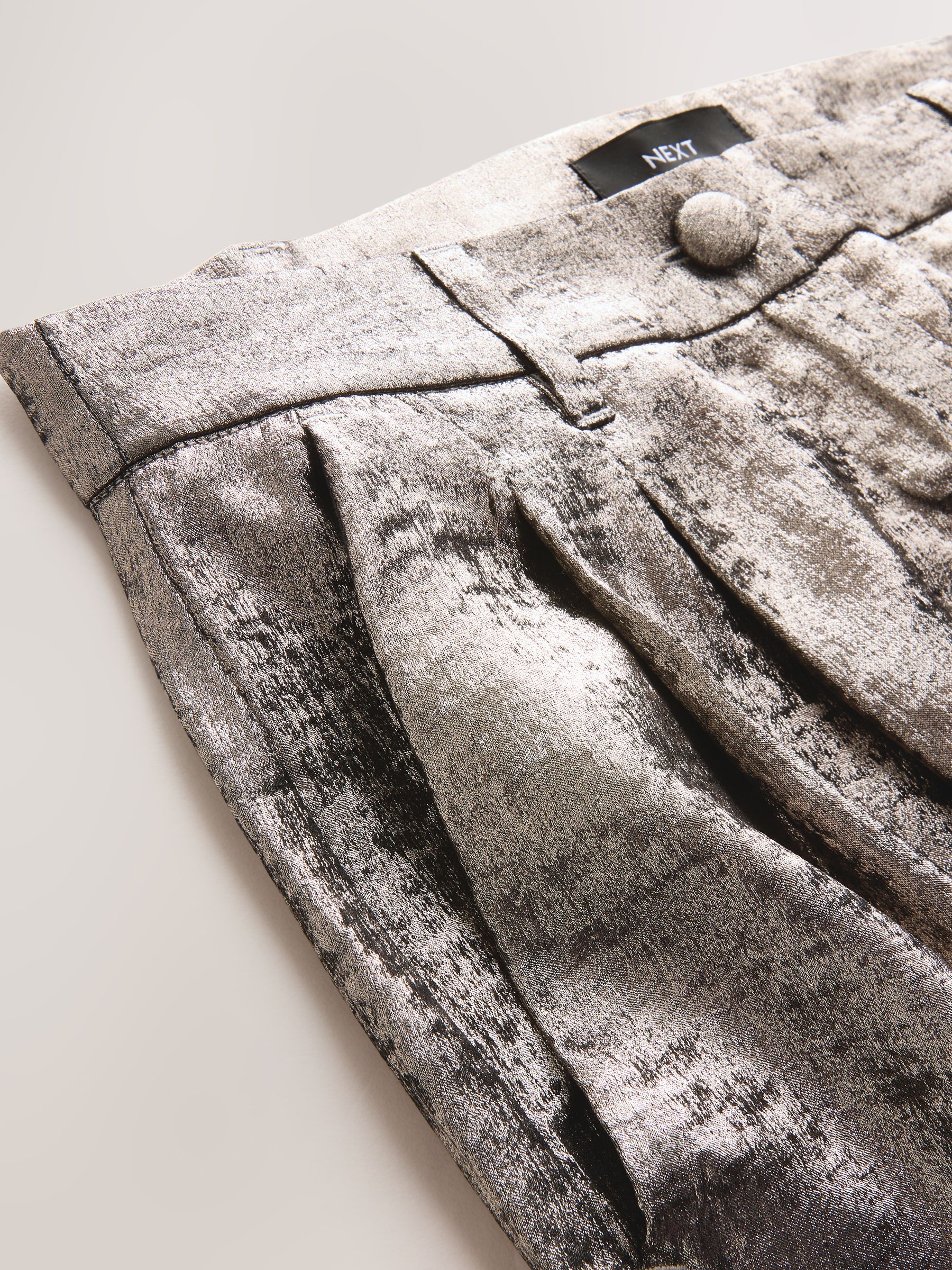 Champagne-goud - Metallic Broek met zeer wijde pijpen