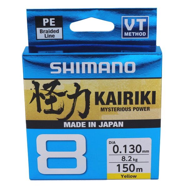 Tresse Shimano Kairiki 8 Braid 150 m, Yellow/Jaune
