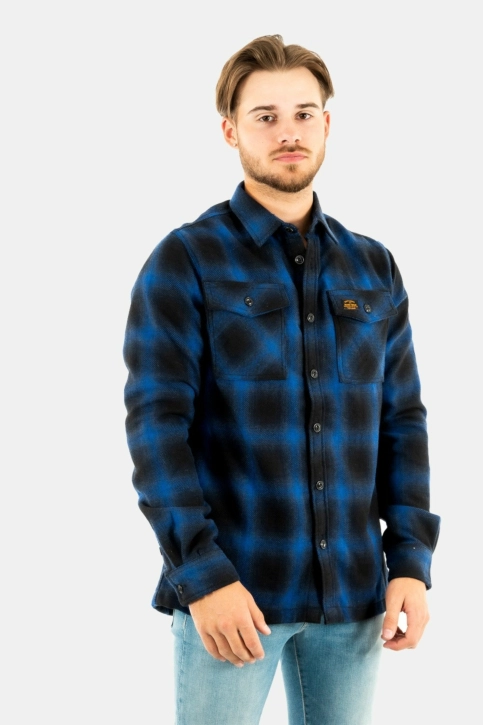 chemise superdry m4010457a bleu